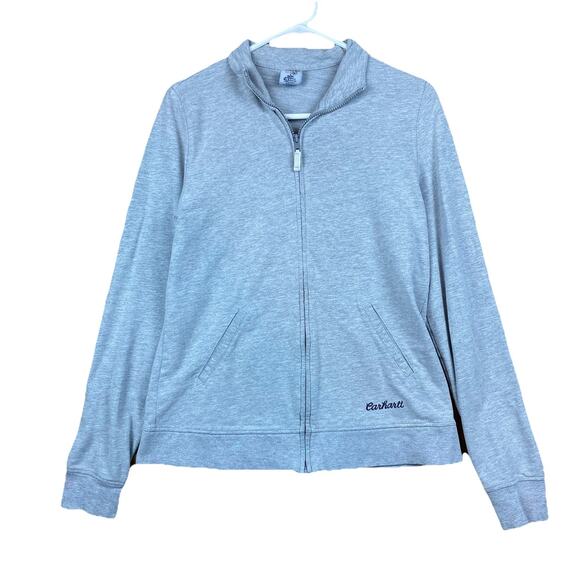 Carhartt Women’s Full Zip Jacket Gray Size L (12/14) Cotton Blend Casual - Picture 1 of 6